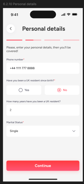 personal details step 2